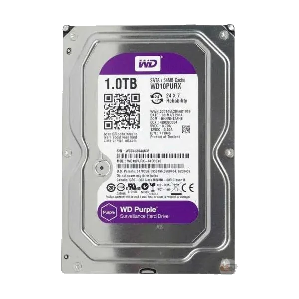 Legacy WD10PURX 1TB surveillance hard drive being replaced in Oman