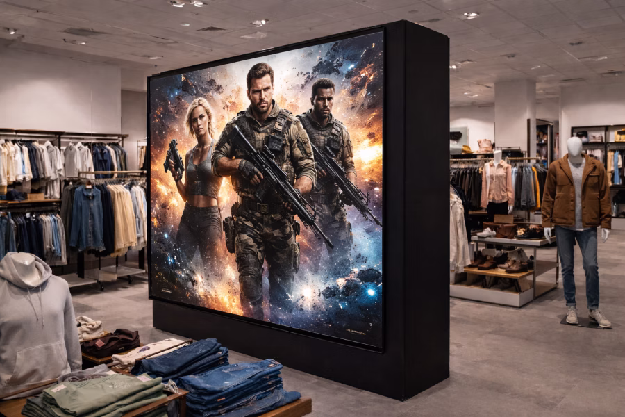 Retail storefront LED displays in Oman
