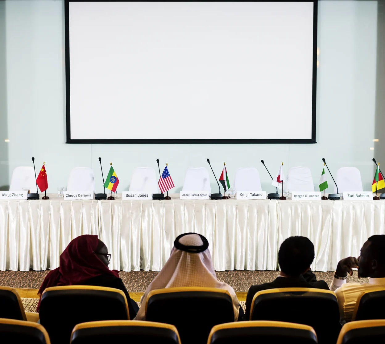Meeting room LED screen installed in an office in Oman by Elite Infotech