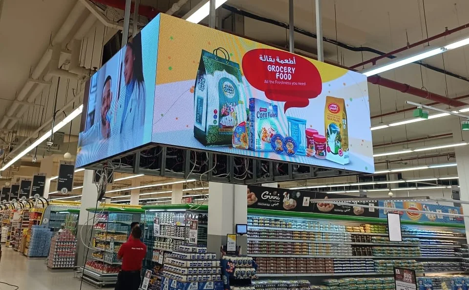 Large LED display wall installed in Oman by Elite Infotech
