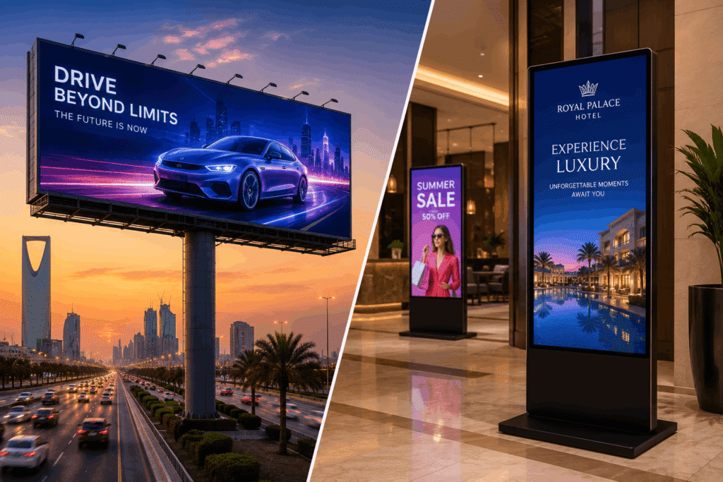 Unipole LED Display and Digital Poster Screen Saudi Arabia